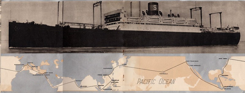 Various: pre-war - 1930s Dollar Line deluxe brochure "World Cruises on President Liners"