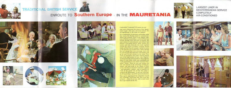 MAURETANIA: 1939 - Flopped Mediterranean route 1963