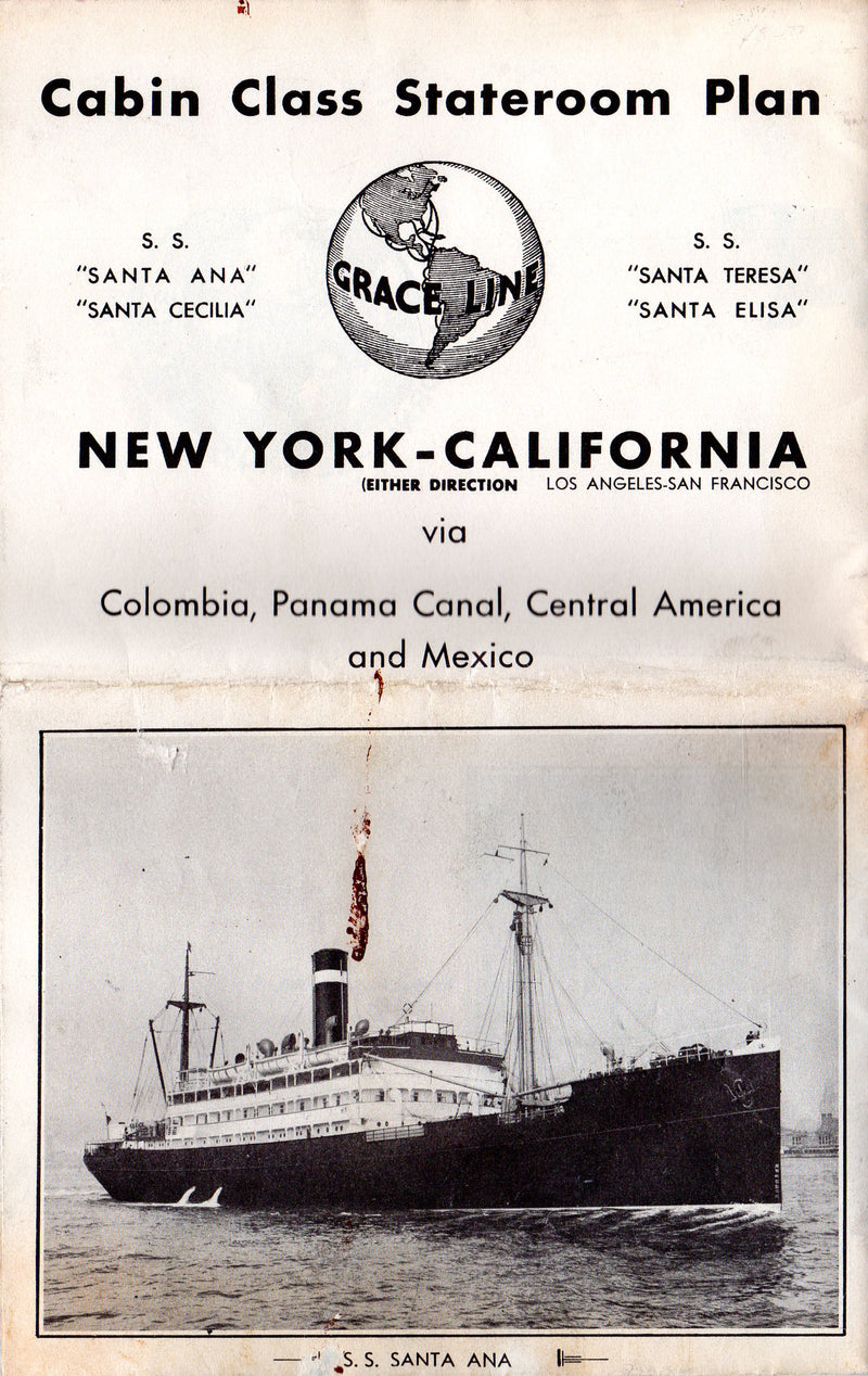 Various: pre-war - Circa 1931 Grace Line intercoastal fleet deck plans