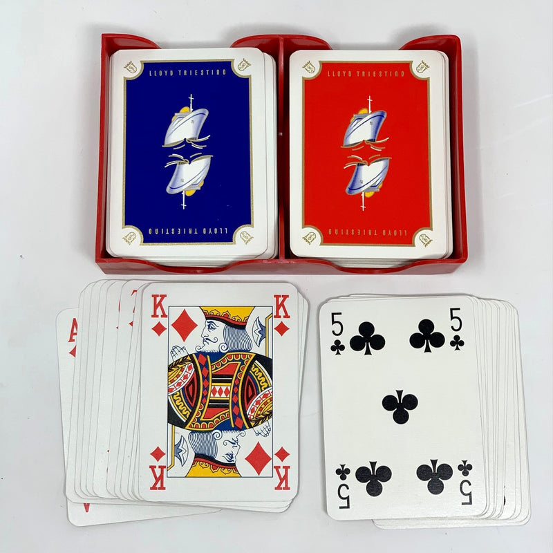 Various Ships - Double deck of Lloyd Triestino playing cards in case