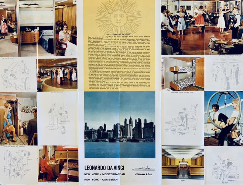 LEONARDO DA VINCI: 1960 - Fold-out interiors brochure