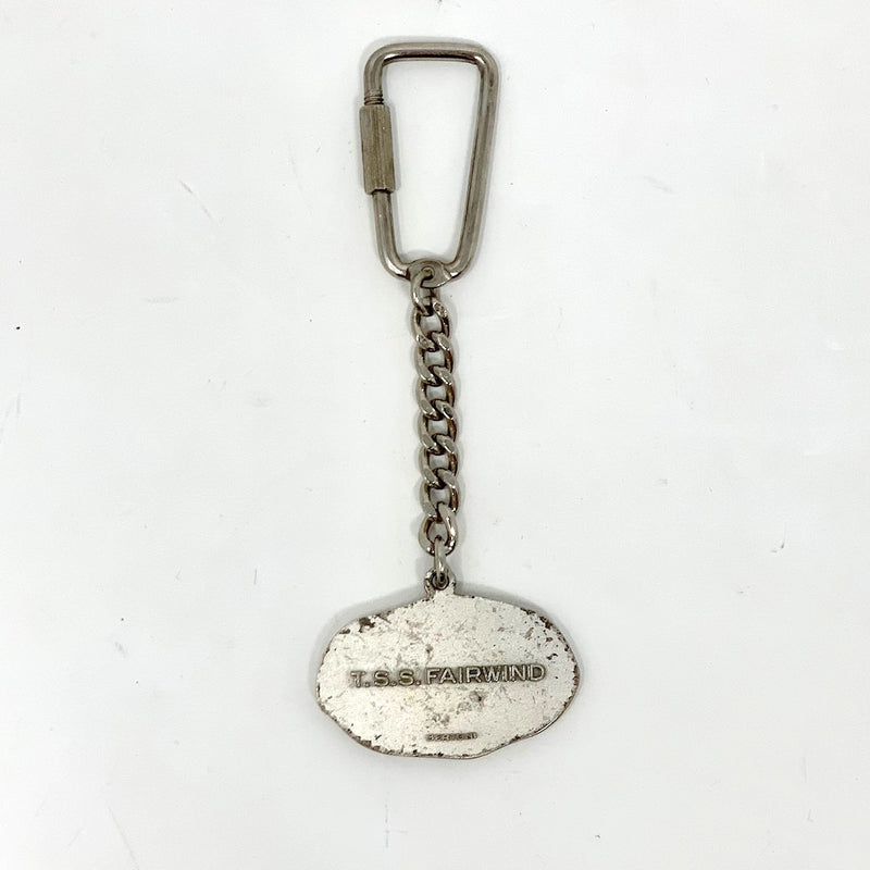 FAIRWIND: 1957 - Silverplated key chain w/ detailed portrait