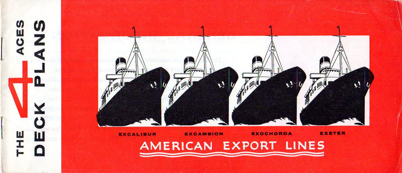 FOUR ACES: 1945 - Deck plan booklet from 1957