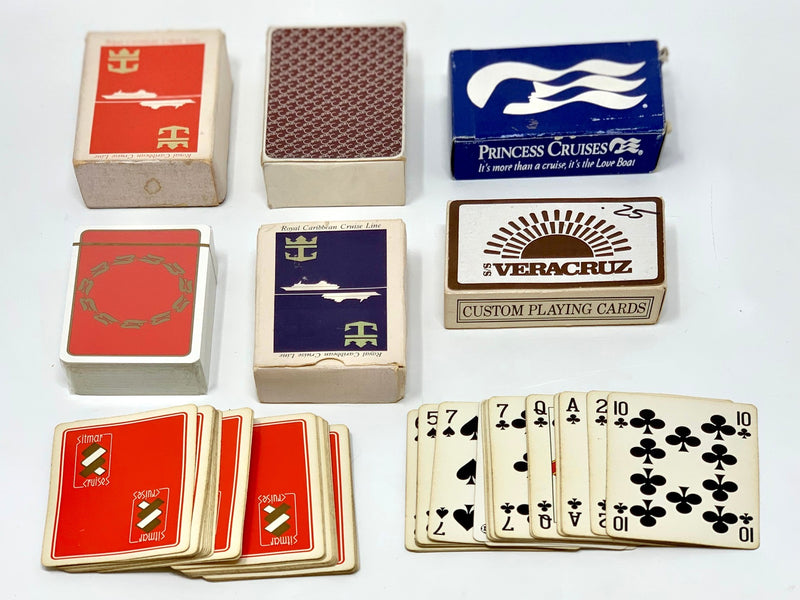 Various Ships - 7 decks of playing cards from 6 cruise lines