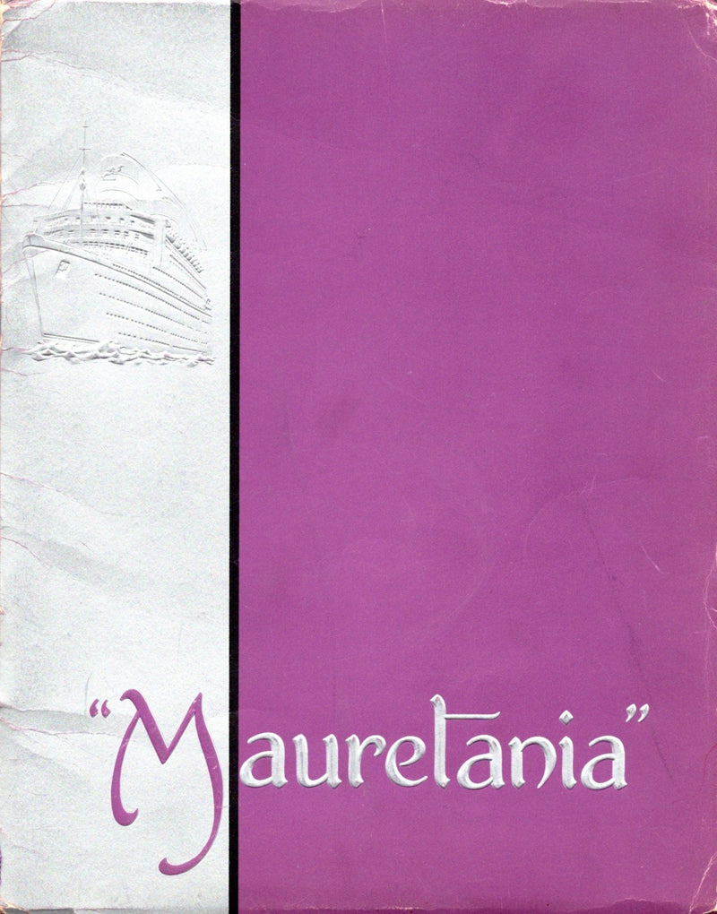 MAURETANIA: 1939 - Dramatic launch brochure from 1938