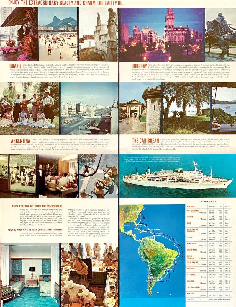 BRASIL: 1958 - "Carnaval-in-Rio Cruise" brochure from 1966