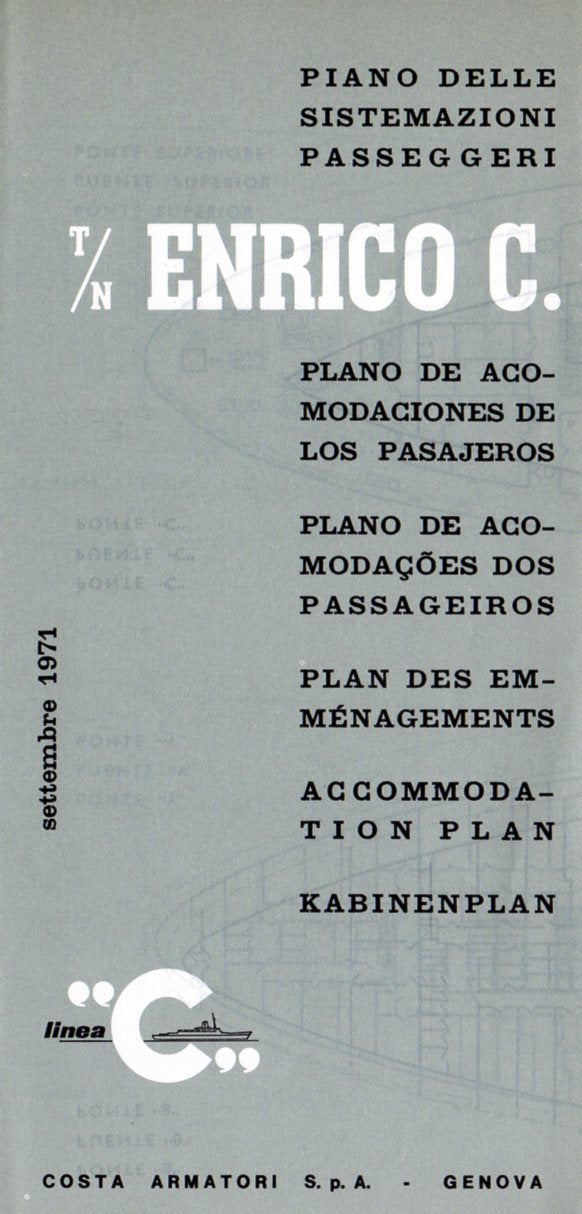 ENRICO C: 1950 - Tissue deck plan