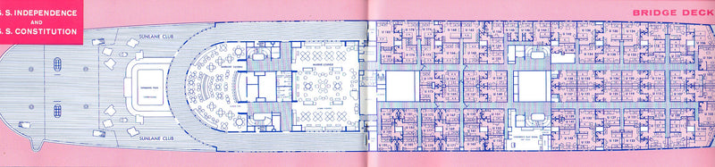 INDEPENDENCE & CONSTITUTION - Deck plan booklet from mid-1960s
