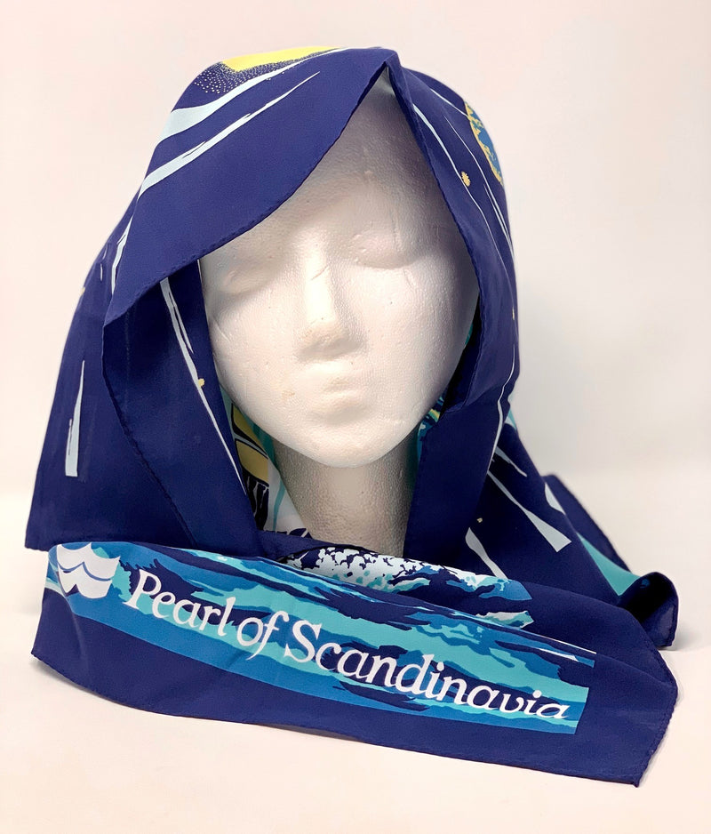 PEARL OF SCANDINAVIA: 1967 - Souvenir scarf by Marie Pierre