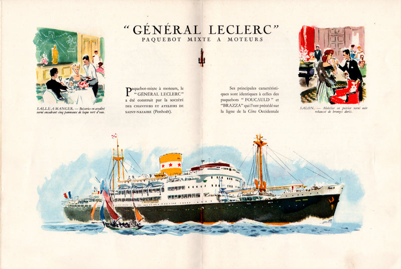 GENERAL LECLERC: 1951 - Deluxe intro brochure w/ Albert Brenet illustrations
