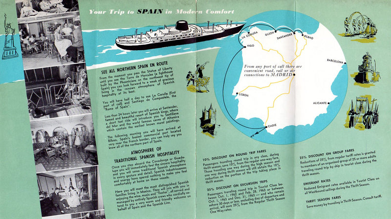 COVADONGA & GUADALUPE: 1953 - Deck plans & interiors from 1962