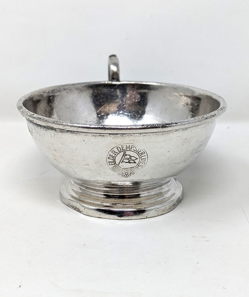 AUREOL: 1951 - Silverplated sauce bowl w/ Elder Dempster logo