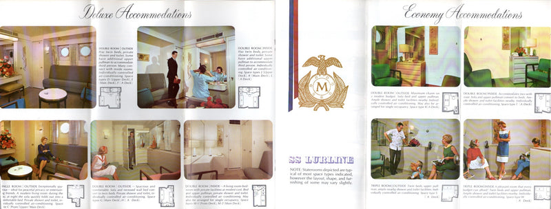 LURLINE: 1932 - Interiors & plans brochure from 1965