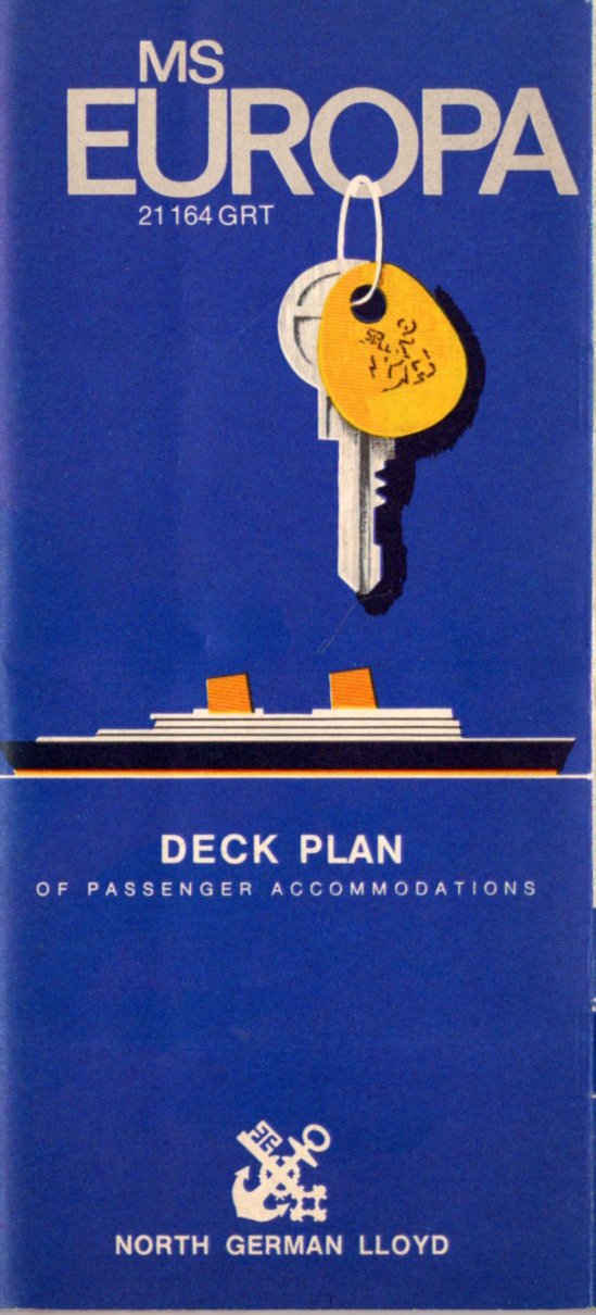 EUROPA: 1953 - First & Tourist deck plan booklet