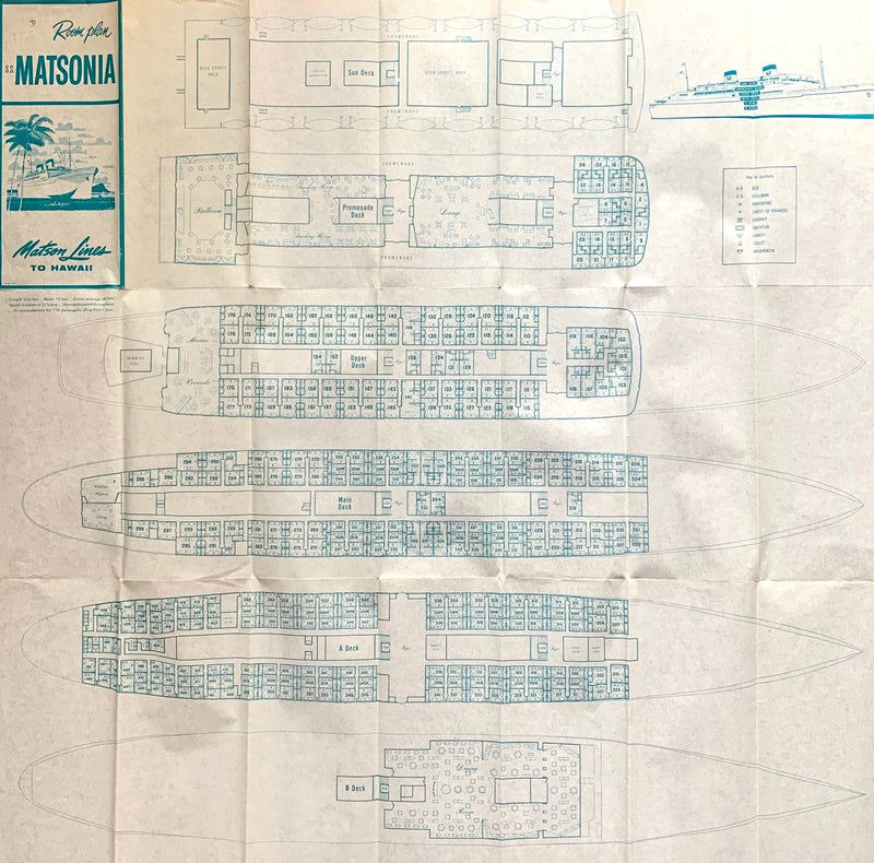MATSONIA: 1932 - Plan from right after 1956 rehab