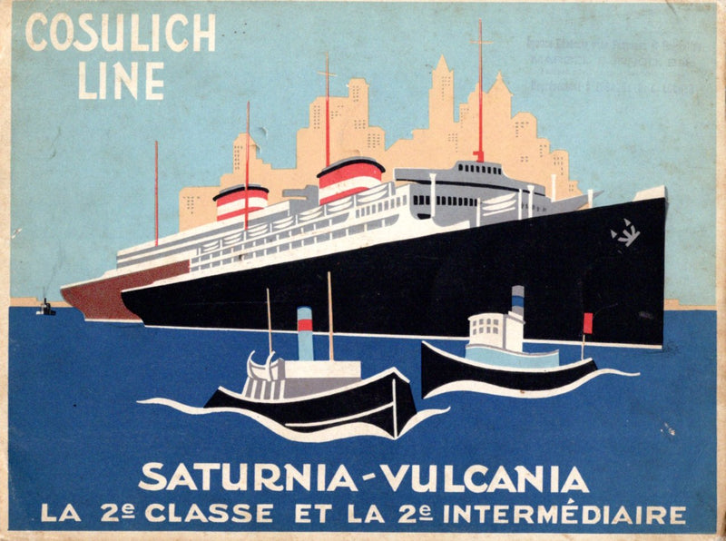 SATURNIA & VULCANIA - Deluxe 2nd Class interiors brochure in French