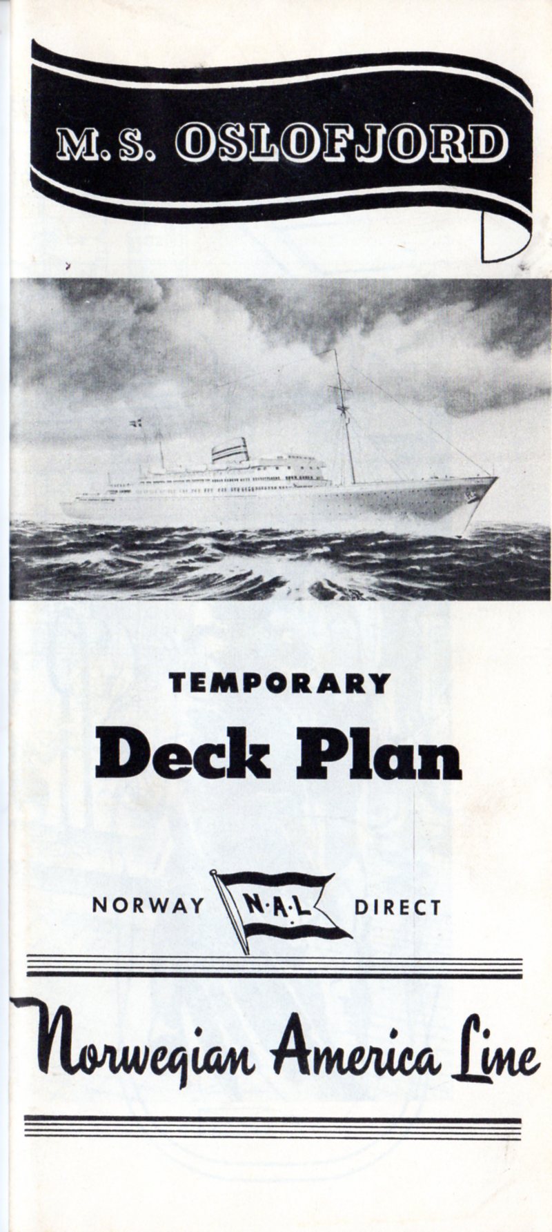 OSLOFJORD: 1949 - Maiden year deck plan