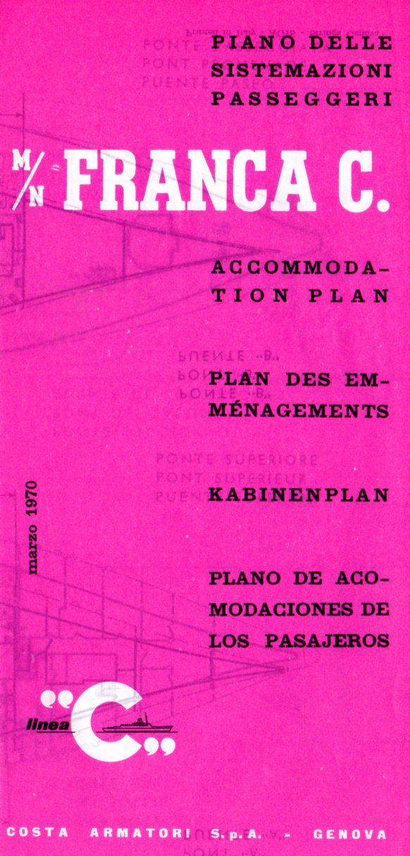 FRANCA C: 1914 - Tissue deck plan