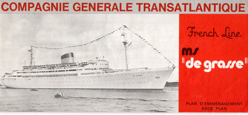 DE GRASSE: 1956 - Circa 1971 deck plan for short-time ship