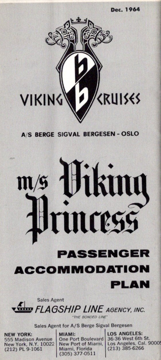 VIKING PRINCESS: 1950 - Deck plan from before the fire