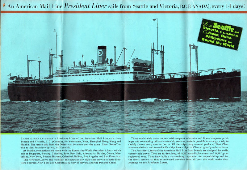 Various: pre-war - 1920s American Mail Line "535" Class deck plans