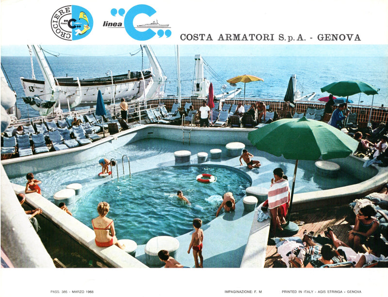 FEDERICO C: 1958 - Deluxe deck plan-interiors brochure from 1966