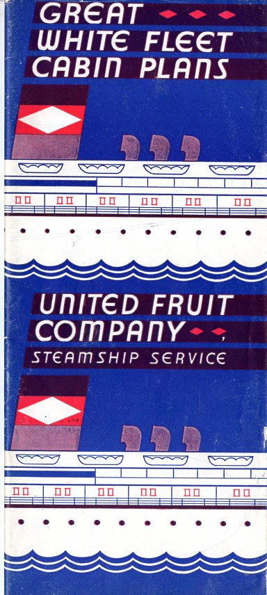 Various: pre-war - 1930s United Fruit Co. "Great White Fleet" fleet deck plans